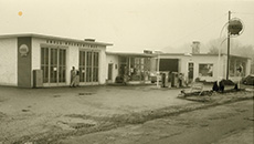 Shell-Tankstelle ca. 1957